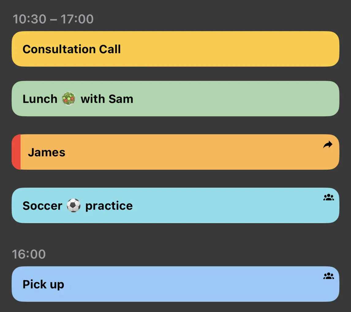 Elige entre las vistas Cronología y Calendario