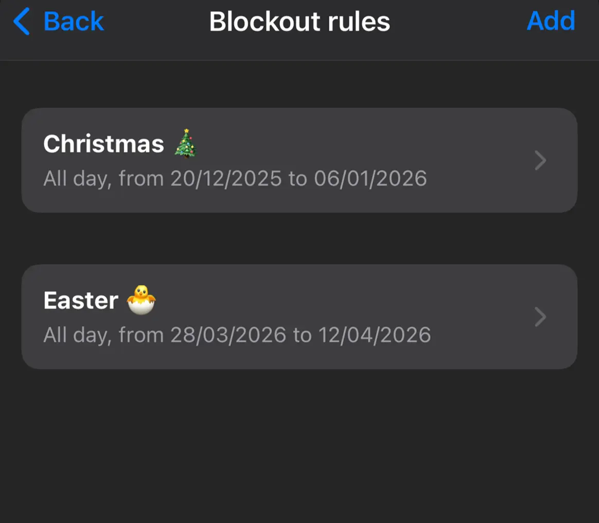 Périodes de blocage et vacances scolaires (clair)