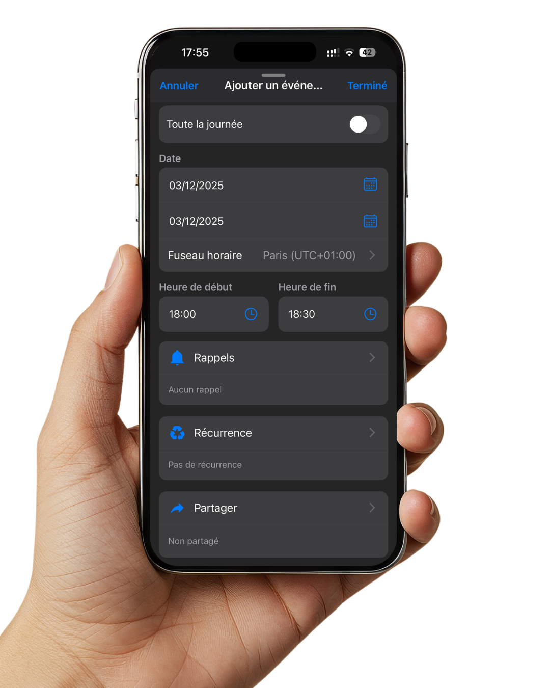 Gesynced family calendar app – calendar view