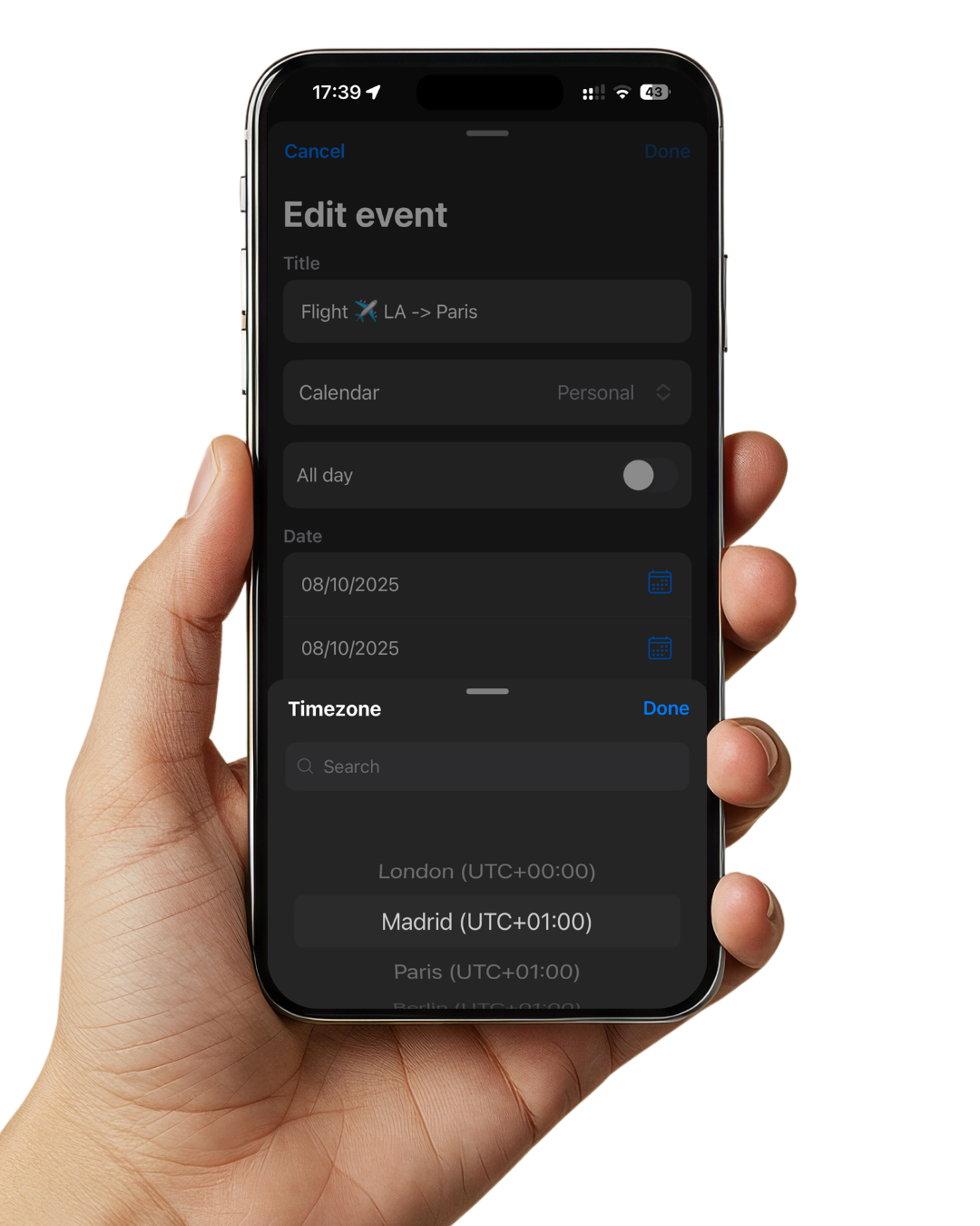 Gesynced family calendar app – calendar view